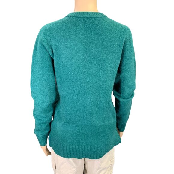 J Crew Womens Sweater Wool Blend Pullover Tunic Long Sleeves Forest Green Small - Picture 5 of 9